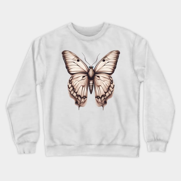 Butterfly the moth with beautiful and magical wings Crewneck Sweatshirt by Marccelus